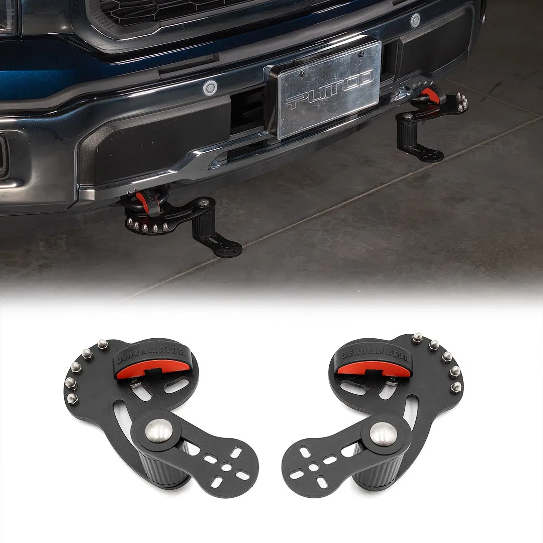 D1S-A – PUTCO Light Bar Mounting Kit, 3/4 Inch Round Tow Hook Mount Mounts One Light Bar Powder Coated Black Stainles...